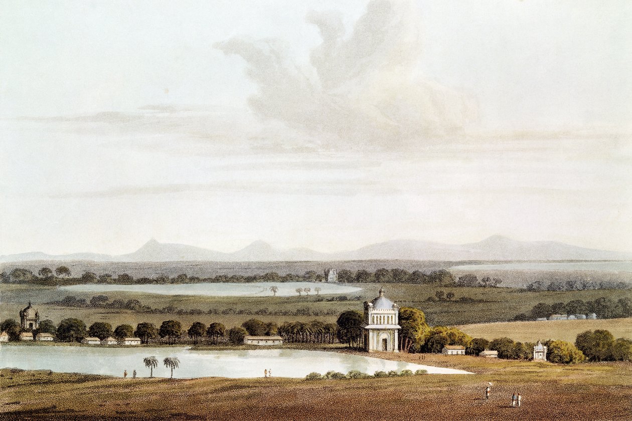 Deuxième vue vers le nord depuis la pagode près de Conjeveram, de 