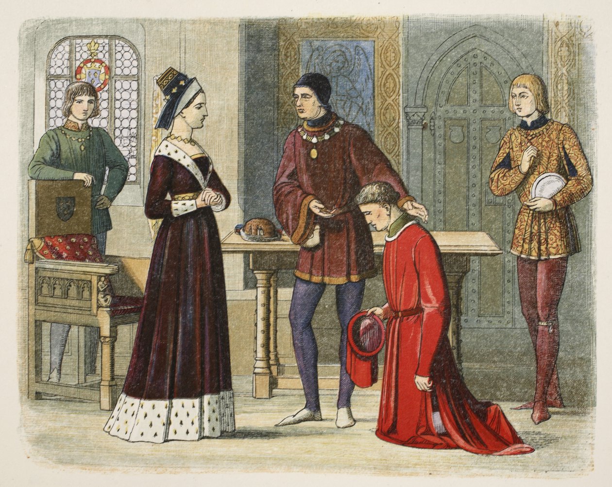 Le comte de Warwick se soumet à la reine Marguerite, 1470, de 