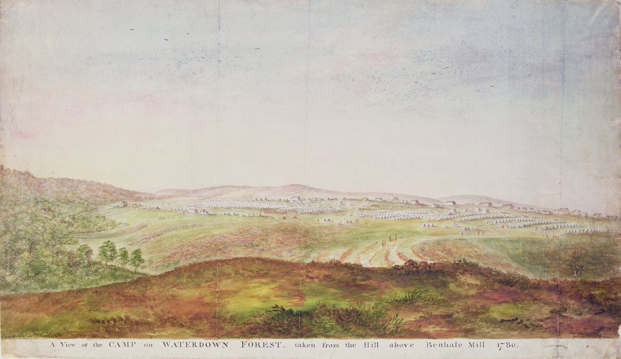 Vue du camp sur Waterdown Forest, 1780 - James the Younger Lambert