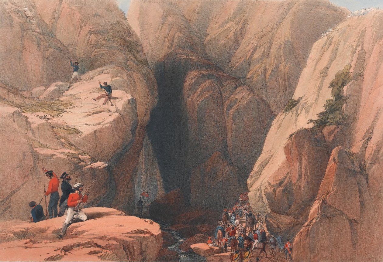 Entrée dans le col de Kojak depuis Parush, c.1839 - James (after) Atkinson