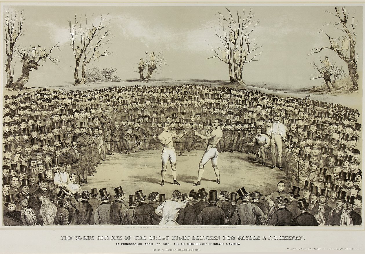 Le grand combat entre Tom Sayers et J.C. Heenen à Farnborough - James (after) Ward