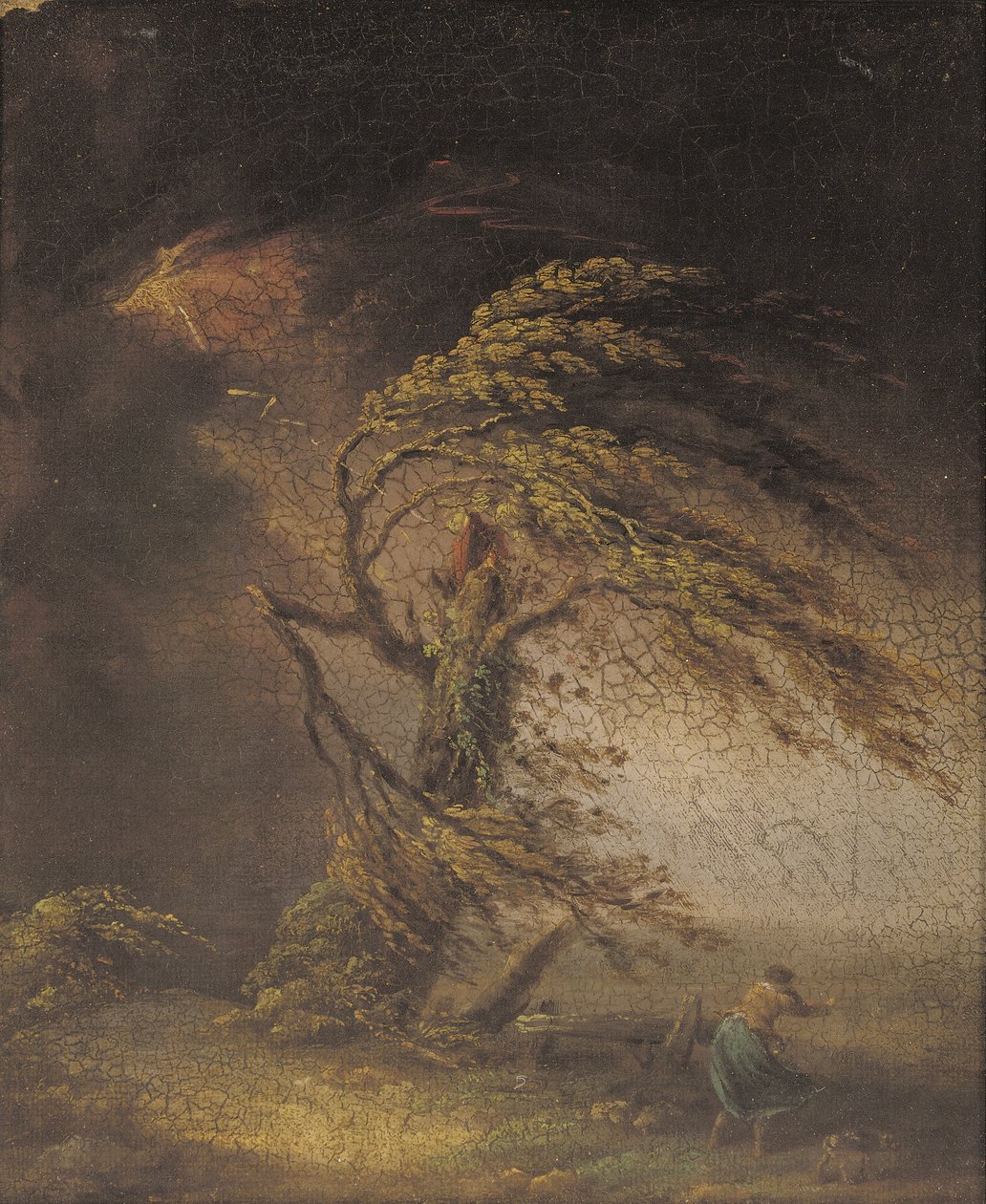 Un arbre frappé par la foudre - James (circle of) Ward