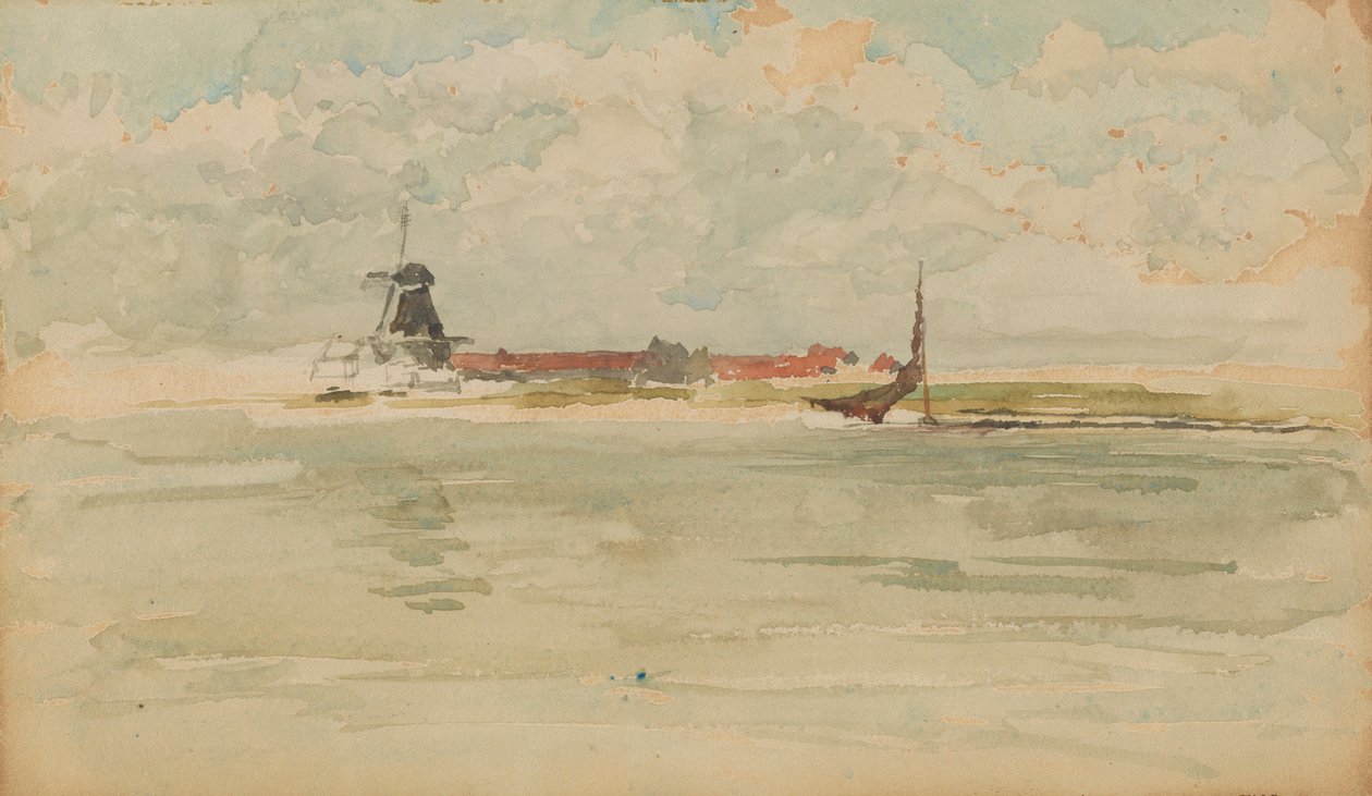 Une Petite Note Rouge - Dordrecht - James Abbott McNeill Whistler