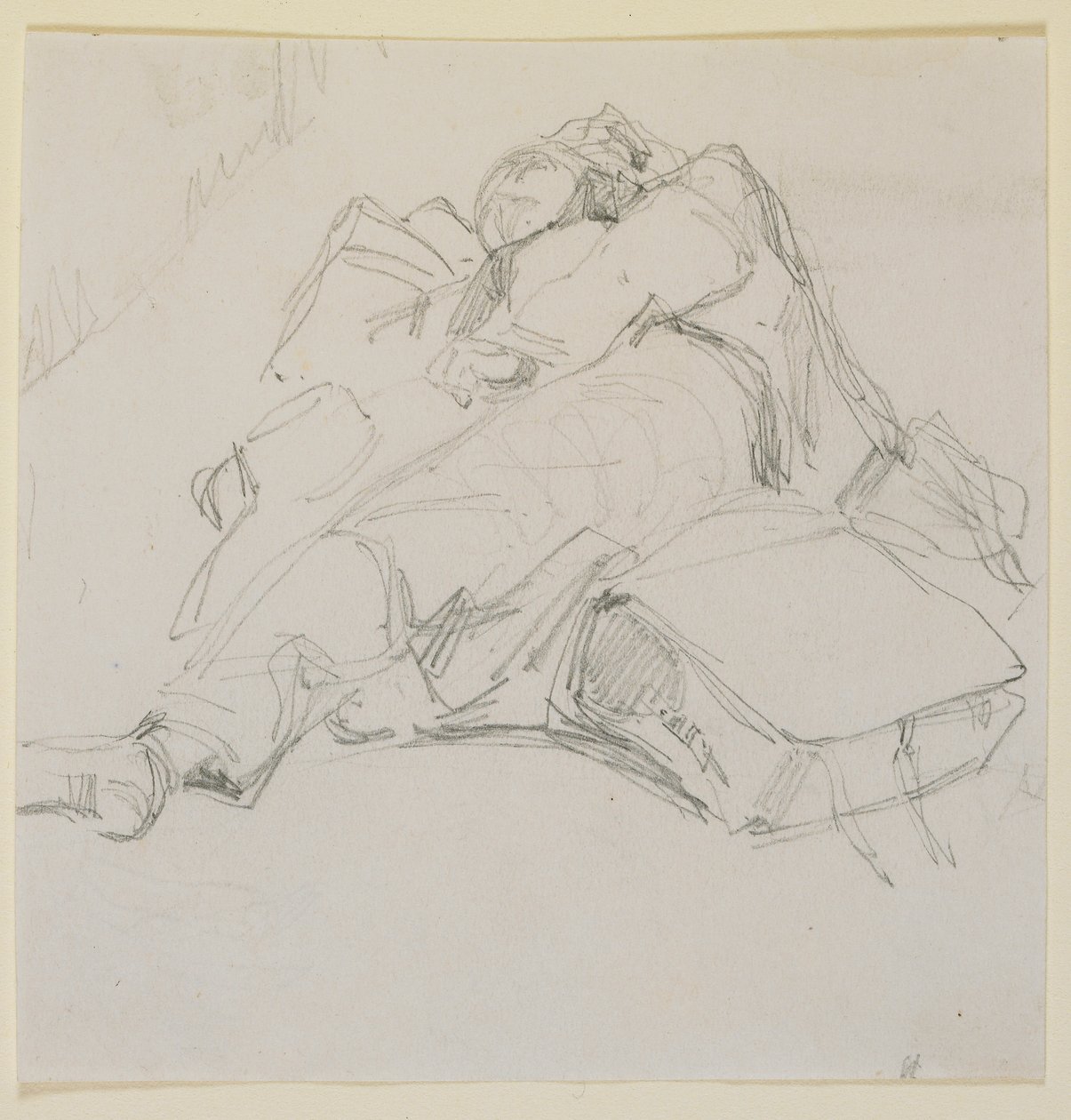 Un homme endormi sur un tas de bagages, 1858 - James Abbott McNeill Whistler