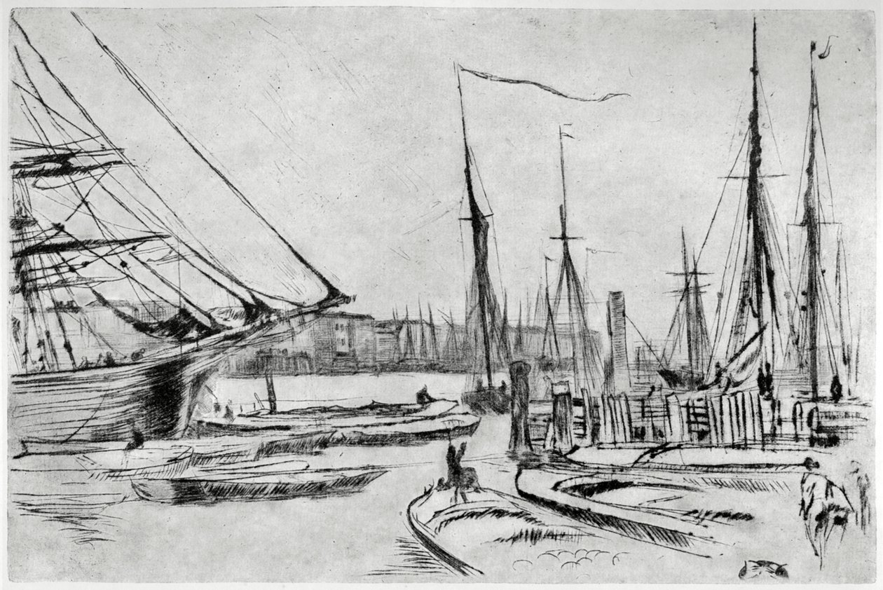 Un croquis de Billingsgate, 19e siècle - James Abbott McNeill Whistler