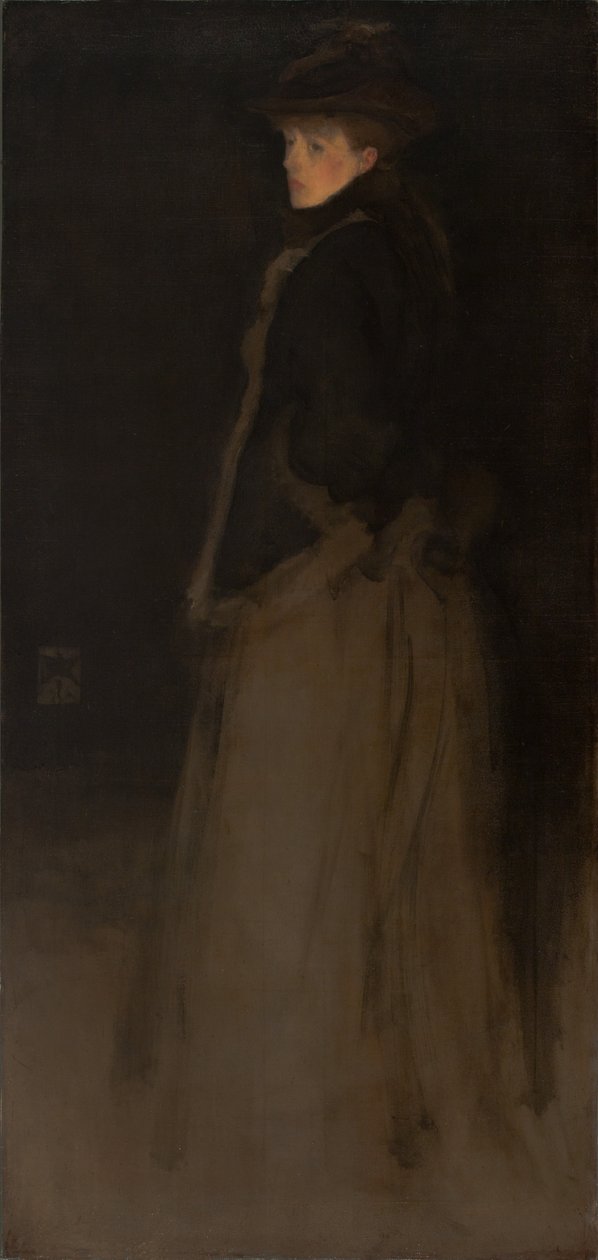 Arrangement en Noir et Marron, la Veste en Fourrure - James Abbott McNeill Whistler