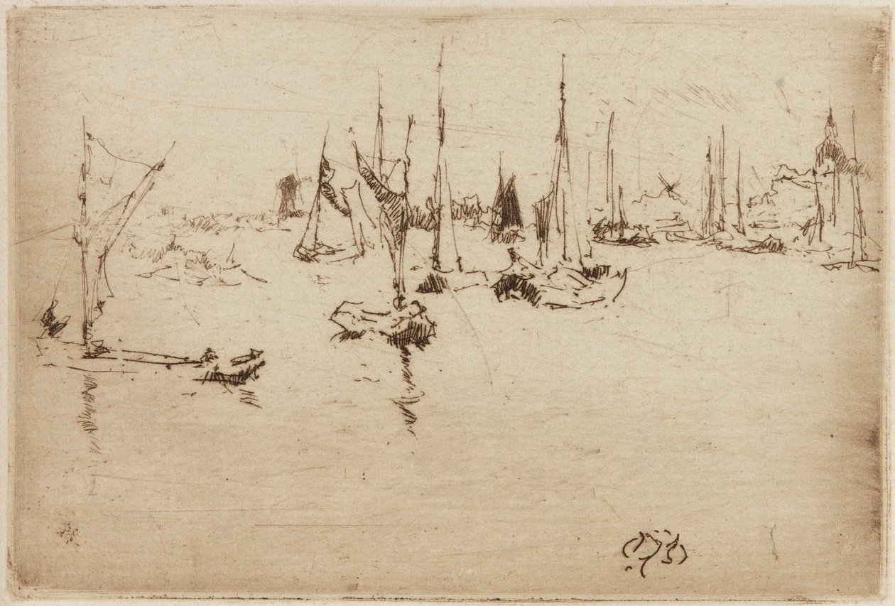Barges, Dordrecht, 1884 - James Abbott McNeill Whistler