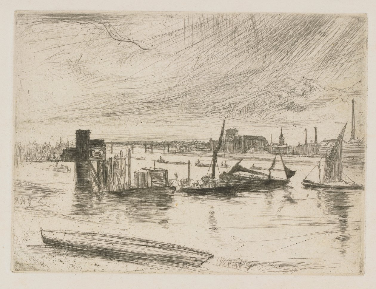 Aube à Battersea, Cadogan Pier, 1863 - James Abbott McNeill Whistler