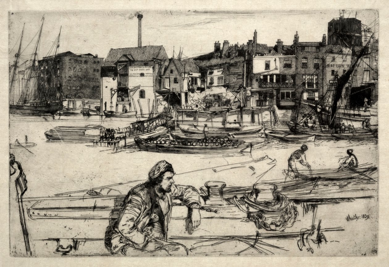 Black Lion Wharf, 1859 - James Abbott McNeill Whistler