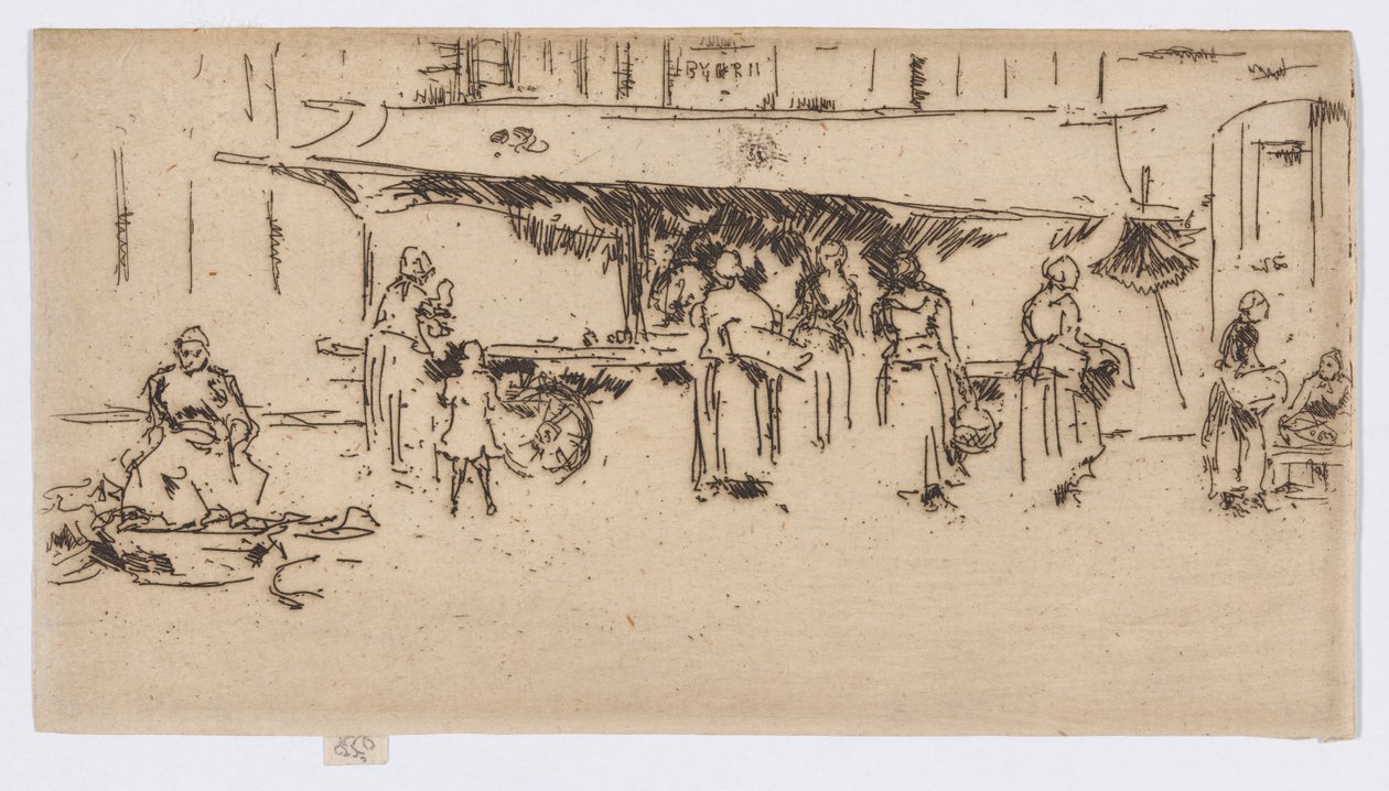 Stand, place du marché, Loches - James Abbott McNeill Whistler