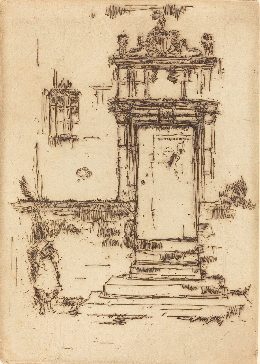 Porte de la chapelle, Montresor, 1888 - James Abbott McNeill Whistler