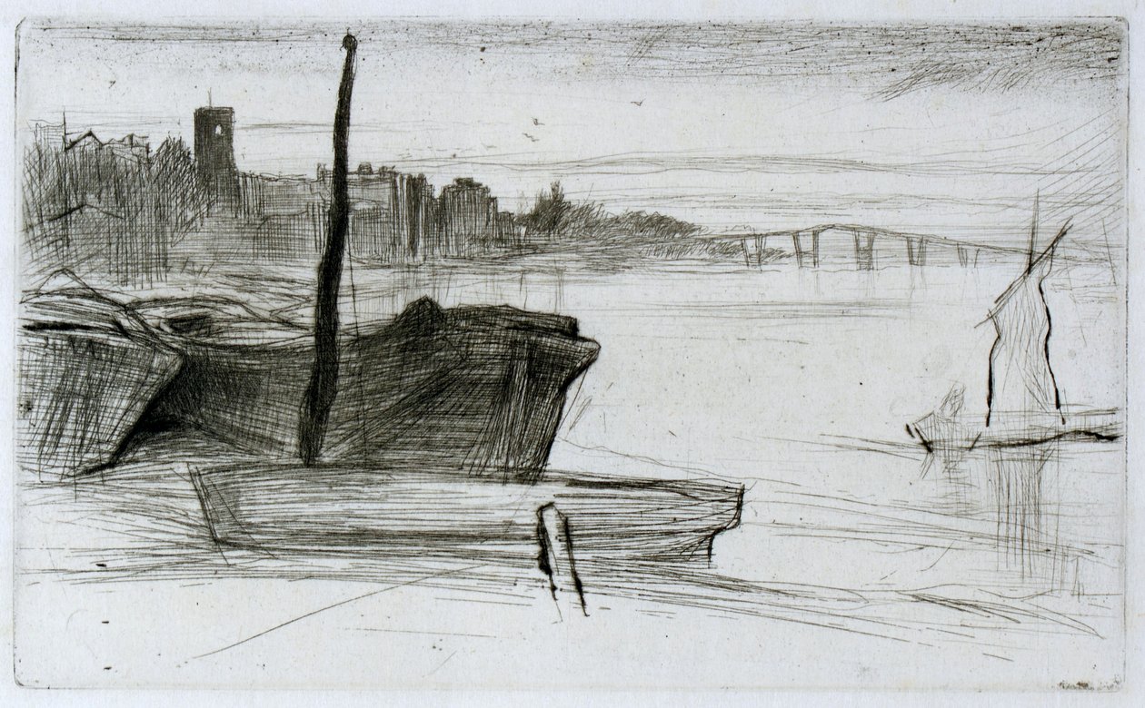 Pont et église de Chelsea - James Abbott McNeill Whistler