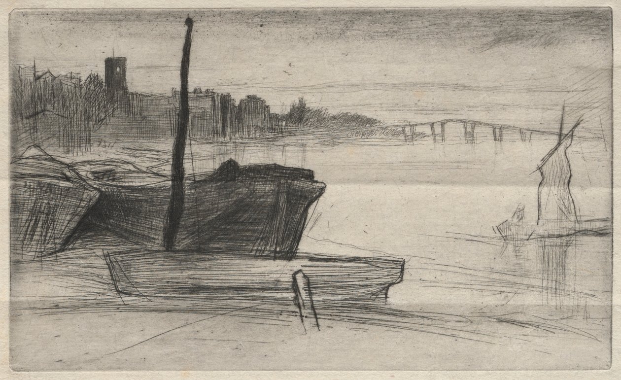 Pont et église de Chelsea, 1871 - James Abbott McNeill Whistler