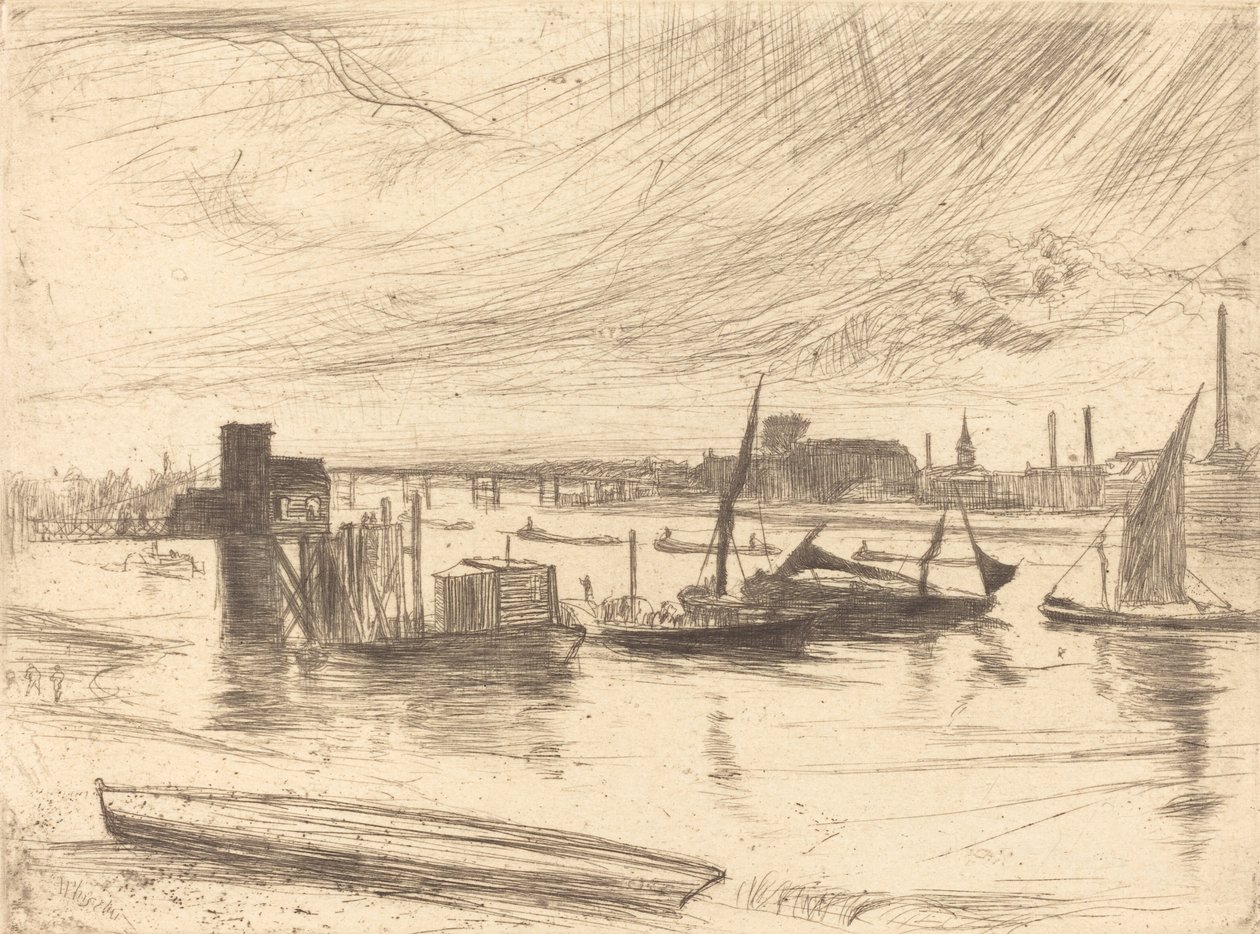 Tôt le Matin, Battersea, 1861 - James Abbott McNeill Whistler