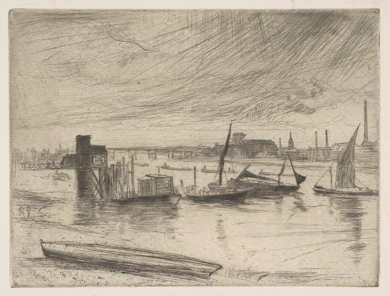 Matinée à Battersea Aube à Battersea Cadogan Pier, 1861 - James Abbott McNeill Whistler