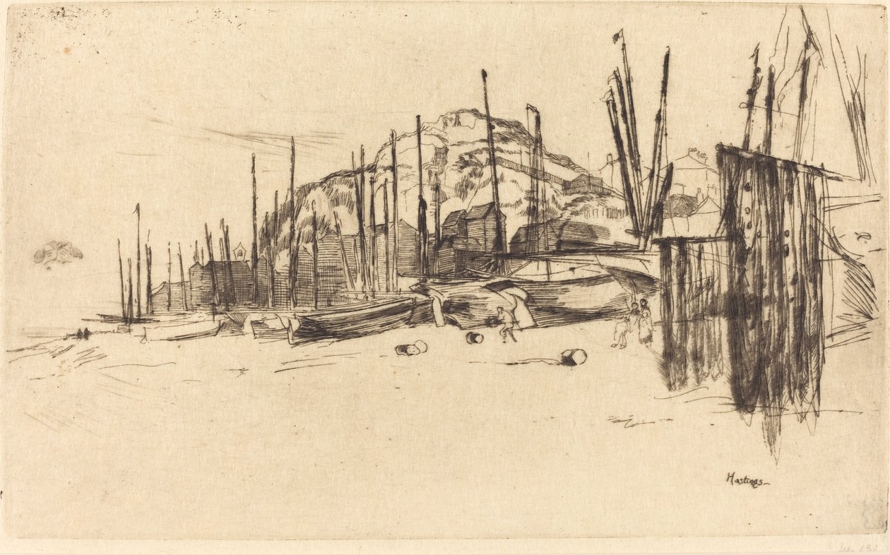 Bateaux de pêche, Hastings, 1877 - James Abbott McNeill Whistler