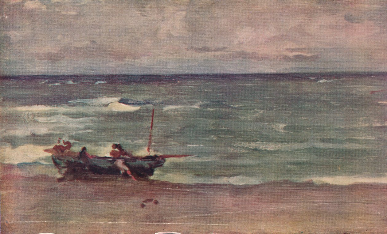 Harmonie en bleu et argent : échouage du bateau, Étretat, vers 1897 - James Abbott McNeill Whistler