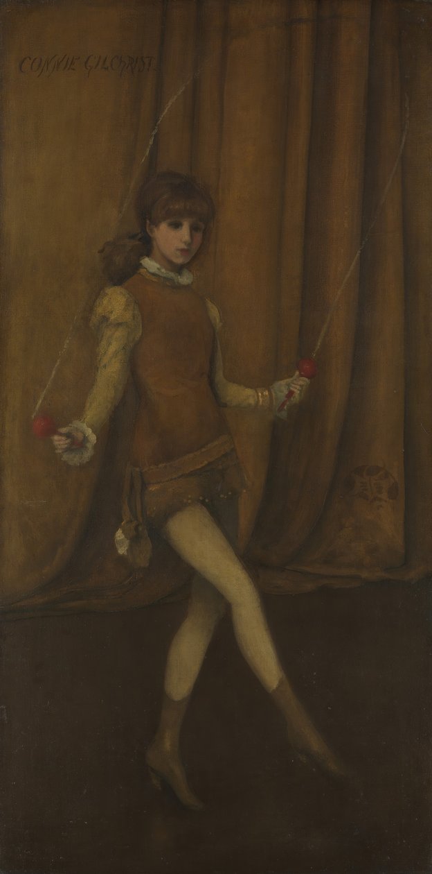 Harmonie en jaune et or : La fille dorée Connie Gilchrist - James Abbott McNeill Whistler
