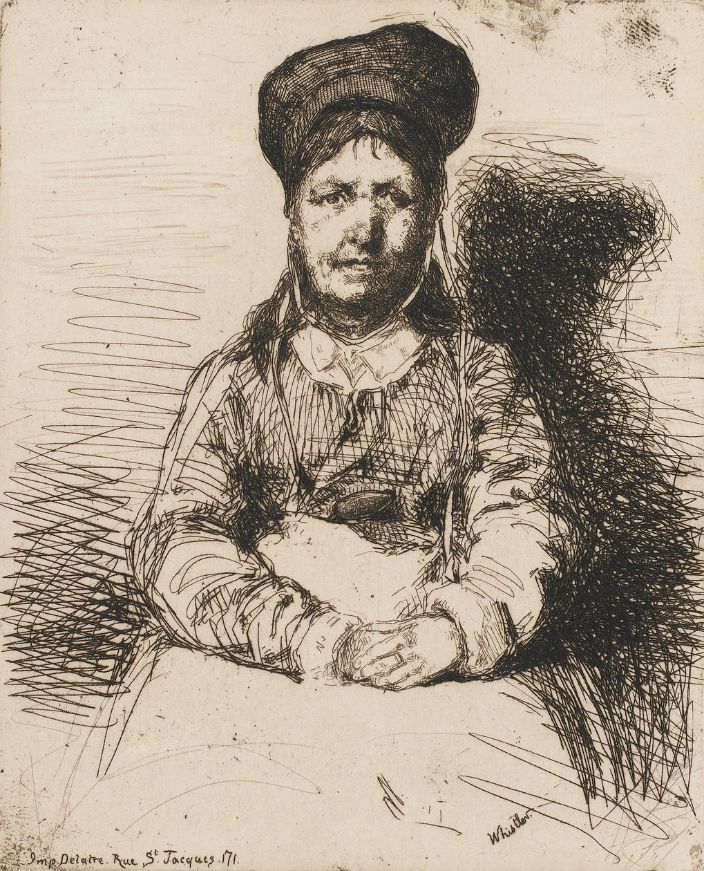 La Retameuse. Une des douze eaux-fortes de la nature Le Set français - James Abbott McNeill Whistler