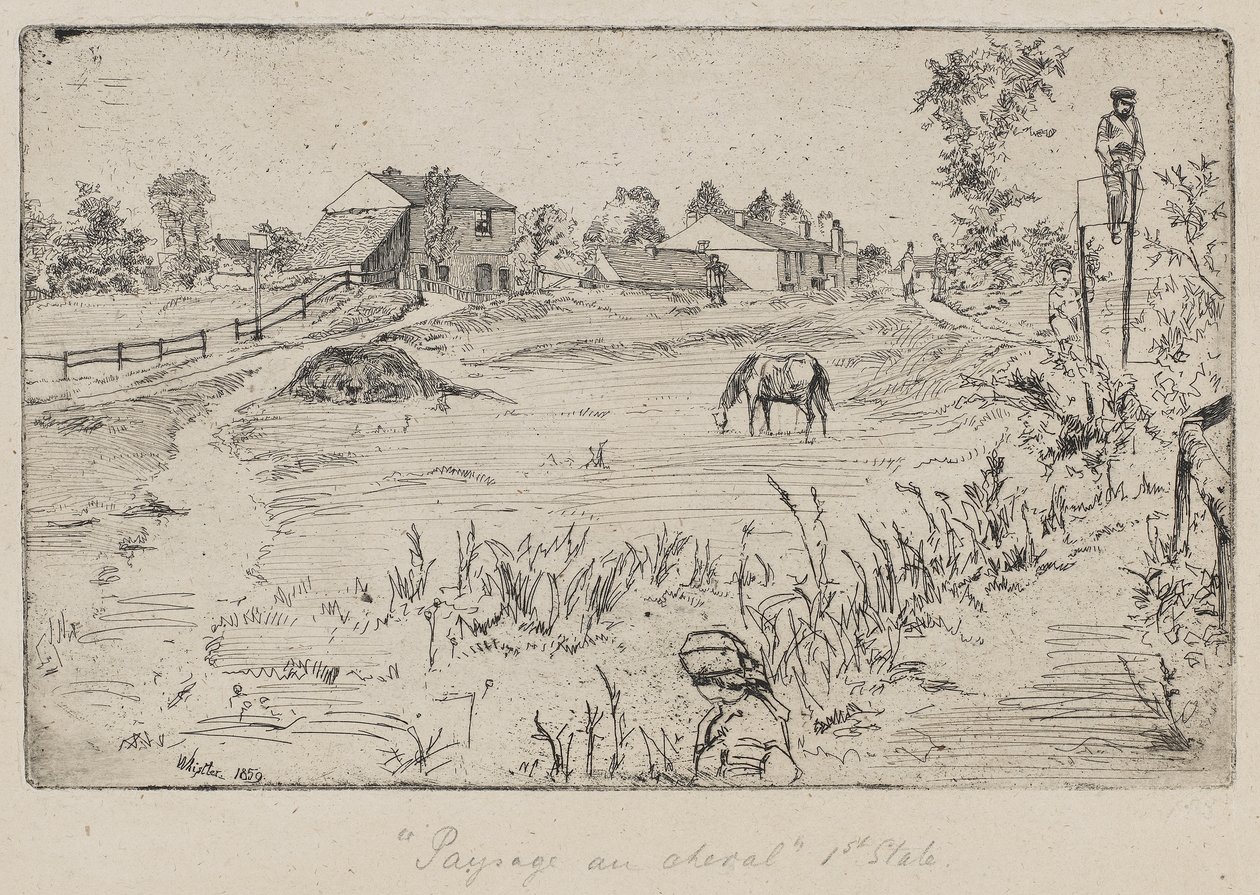 Paysage avec le cheval (Le Pré), 1859 - James Abbott McNeill Whistler