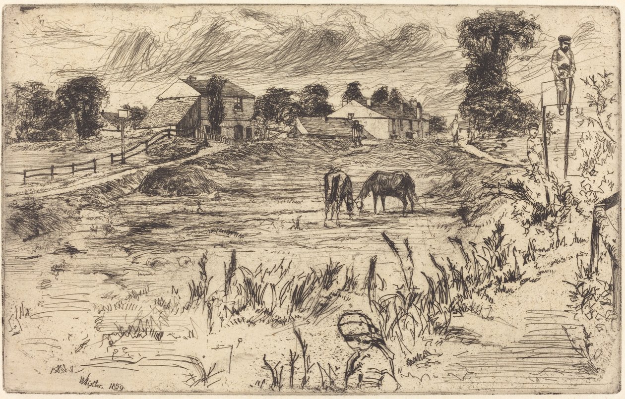 Paysage avec le cheval, 1859 - James Abbott McNeill Whistler
