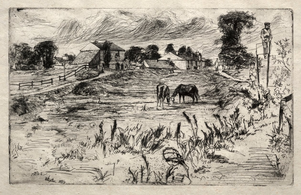 Paysage avec le cheval, 1859 - James Abbott McNeill Whistler