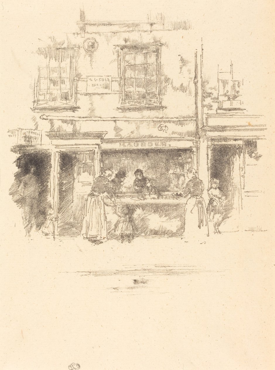 Boutique de poissons de Maunder, Chelsea - James Abbott McNeill Whistler