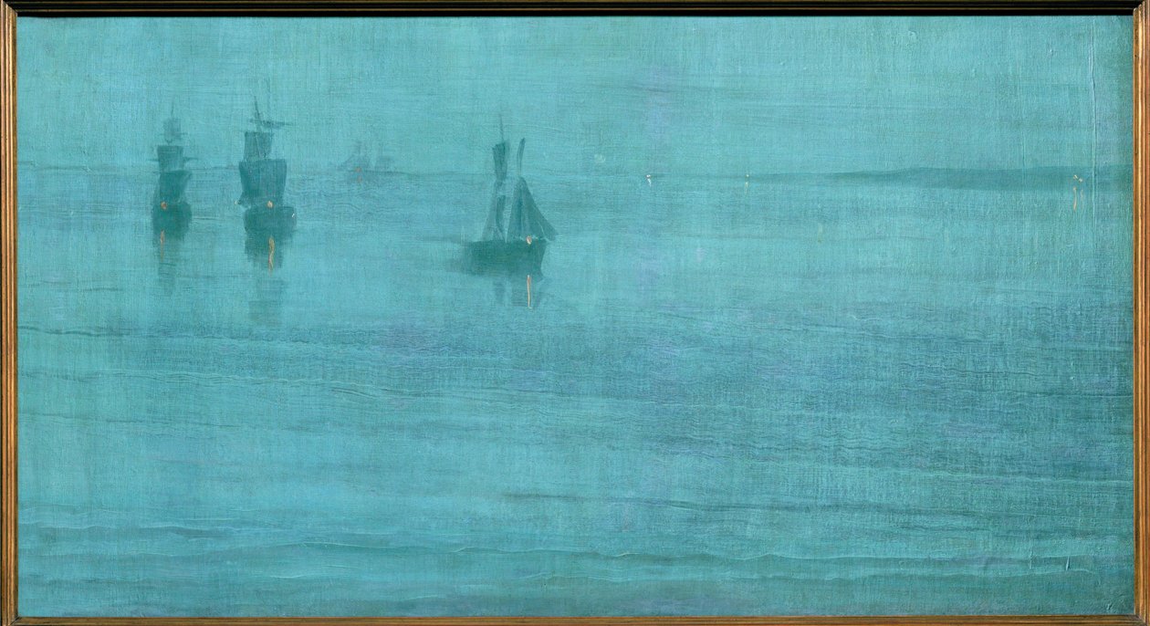Nocturne, The Solent ... (peinture sur toile) - James Abbott McNeill Whistler