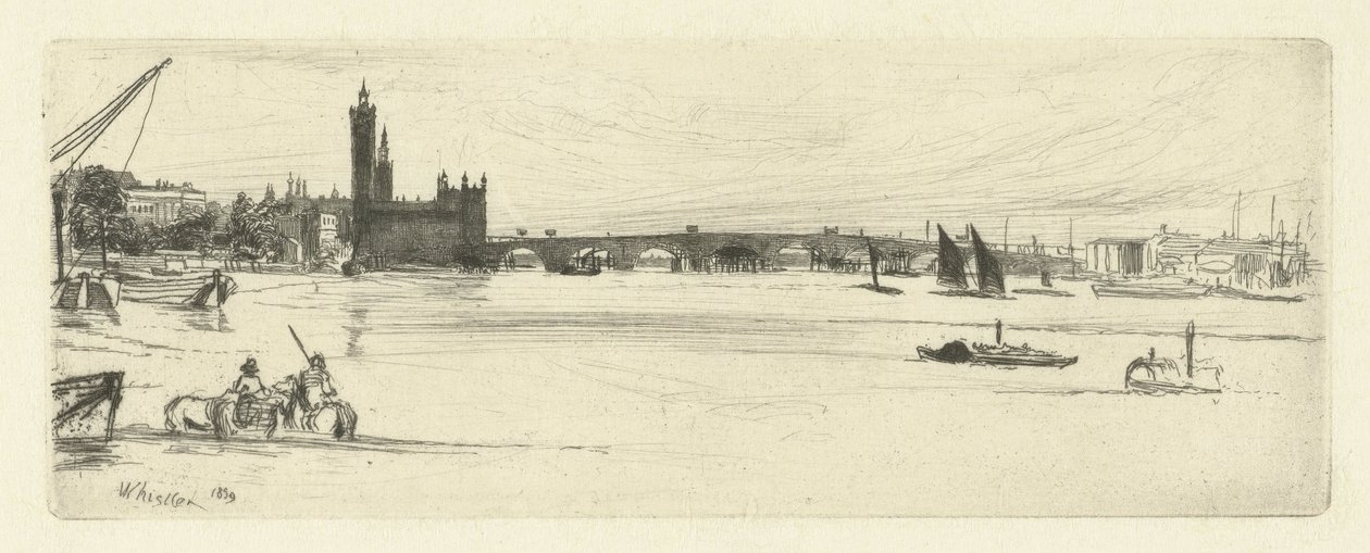 Vieux pont de Westminster - James Abbott McNeill Whistler