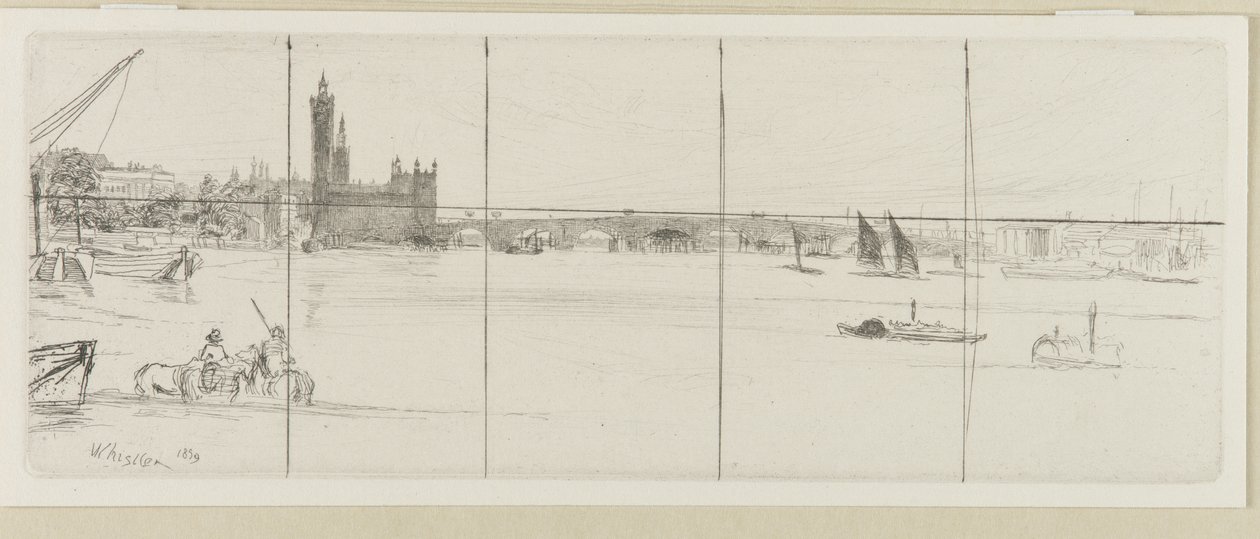 Vieux pont de Westminster - James Abbott McNeill Whistler