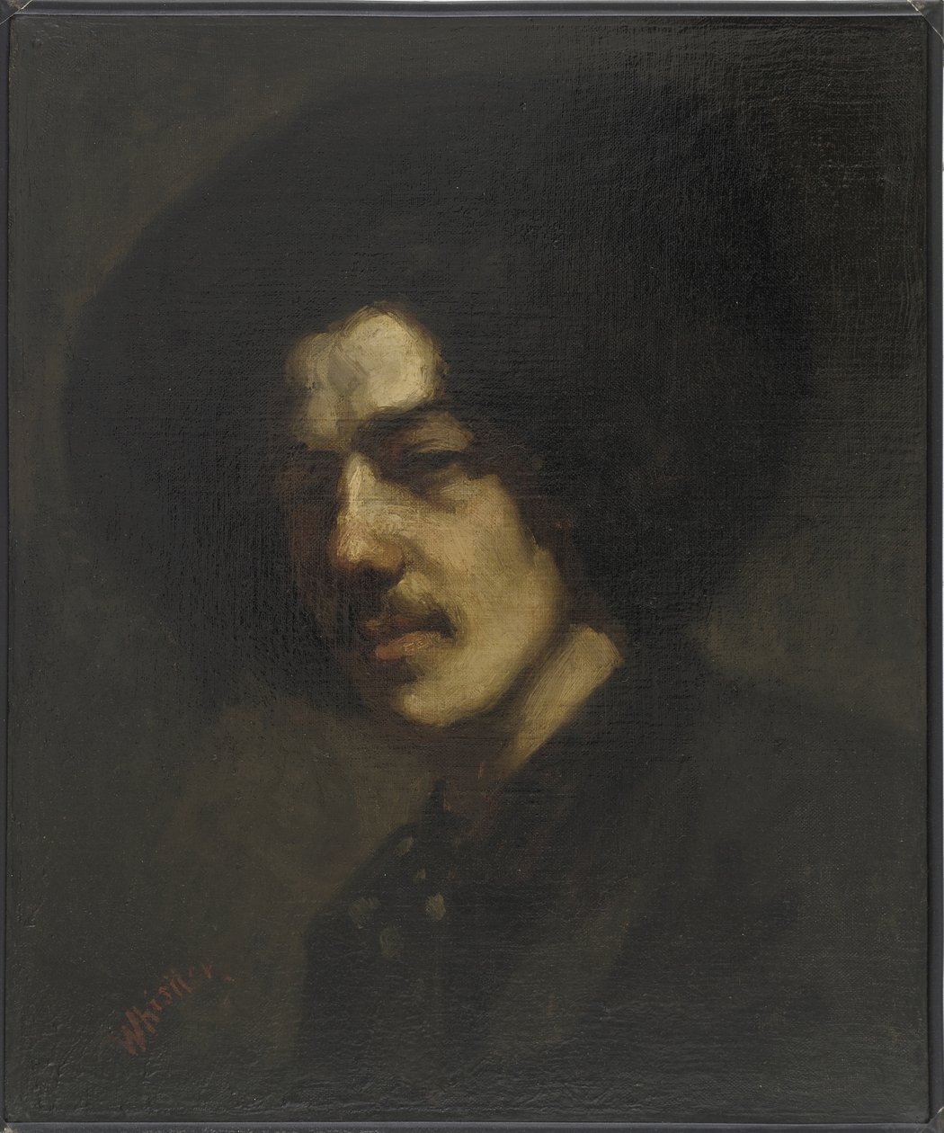 Portrait de Whistler avec un chapeau, 1857-59 - James Abbott McNeill Whistler