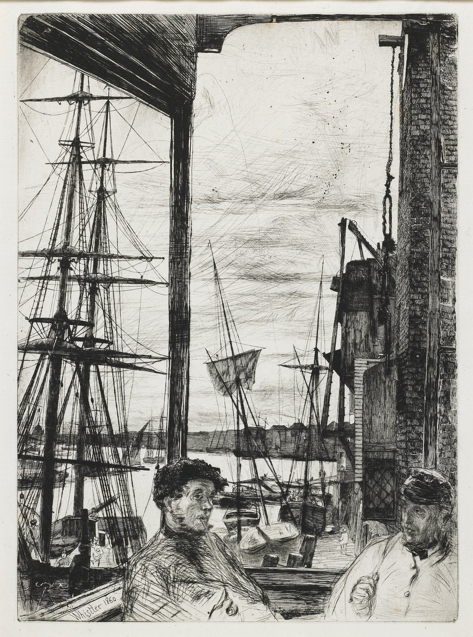 Rotherhithe de "Seize gravures de scènes sur la Tamise et autres sujets" - James Abbott McNeill Whistler