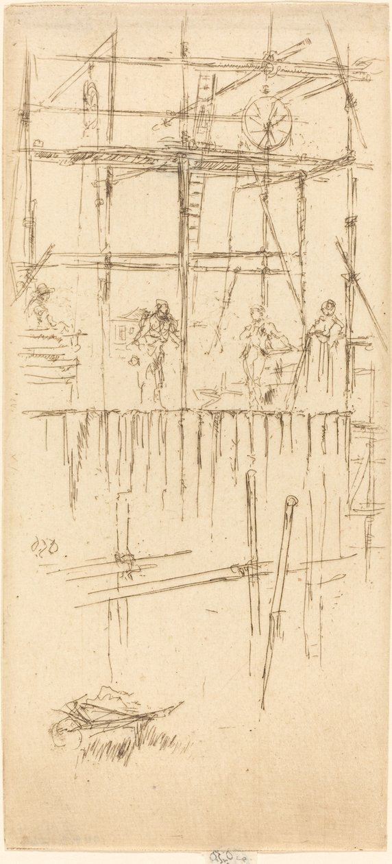 Échafaudage du Savoy, vers 1887 - James Abbott McNeill Whistler
