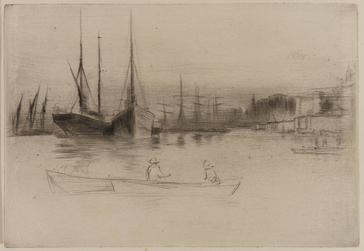 Bateaux à vapeur au large de la Tour, 1875 - James Abbott McNeill Whistler