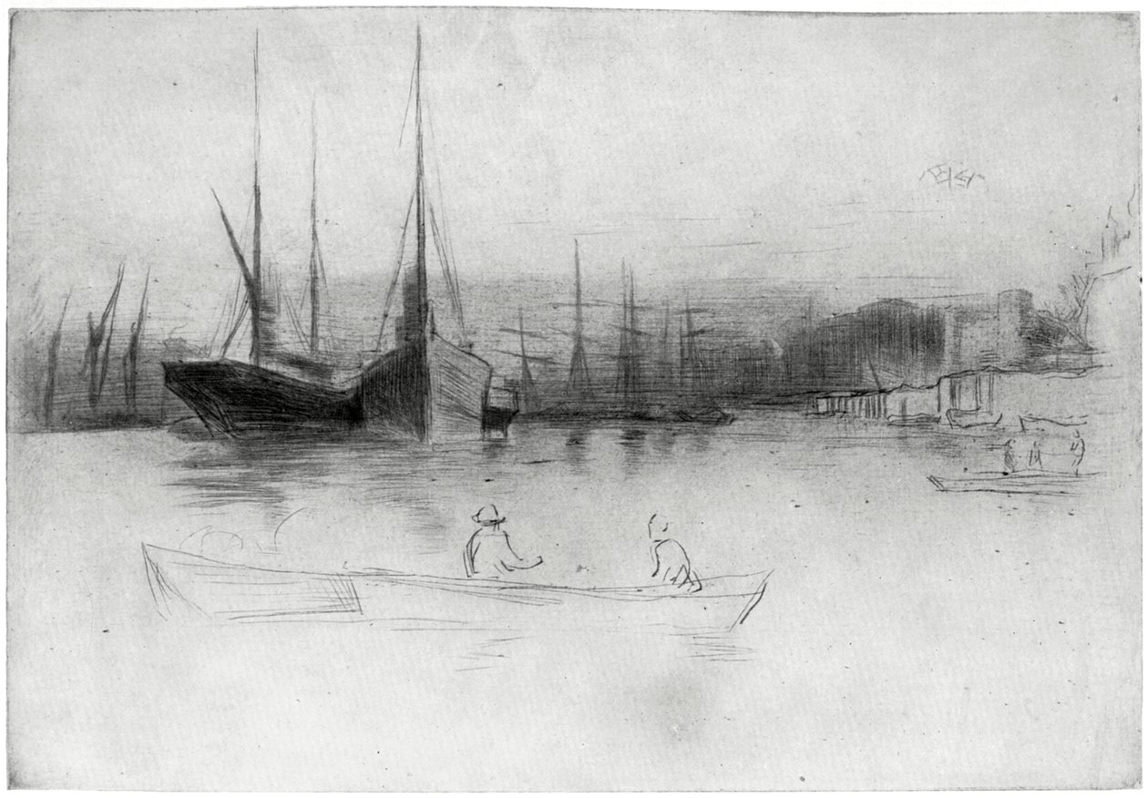 Bateaux à vapeur au large de la tour, 1875 - James Abbott McNeill Whistler