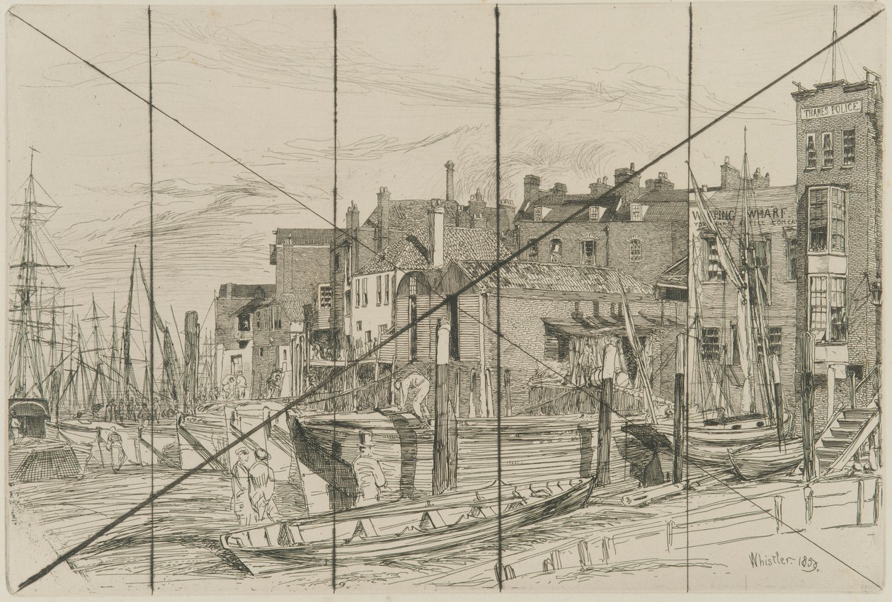 Police de la Tamise, 1859 - James Abbott McNeill Whistler