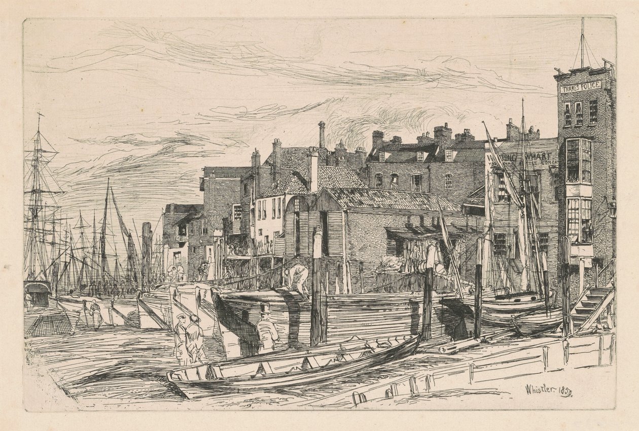 Police de la Tamise, 1859 - James Abbott McNeill Whistler