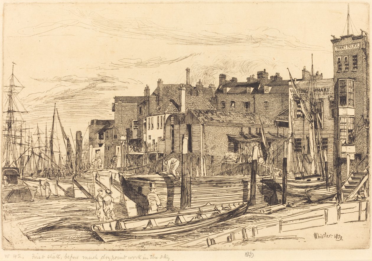 Police de la Tamise, 1859 - James Abbott McNeill Whistler