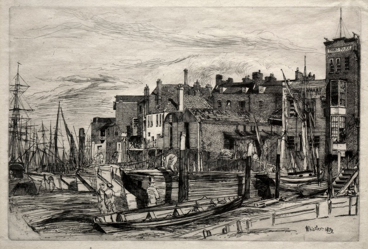 Police de la Tamise, 1859 - James Abbott McNeill Whistler