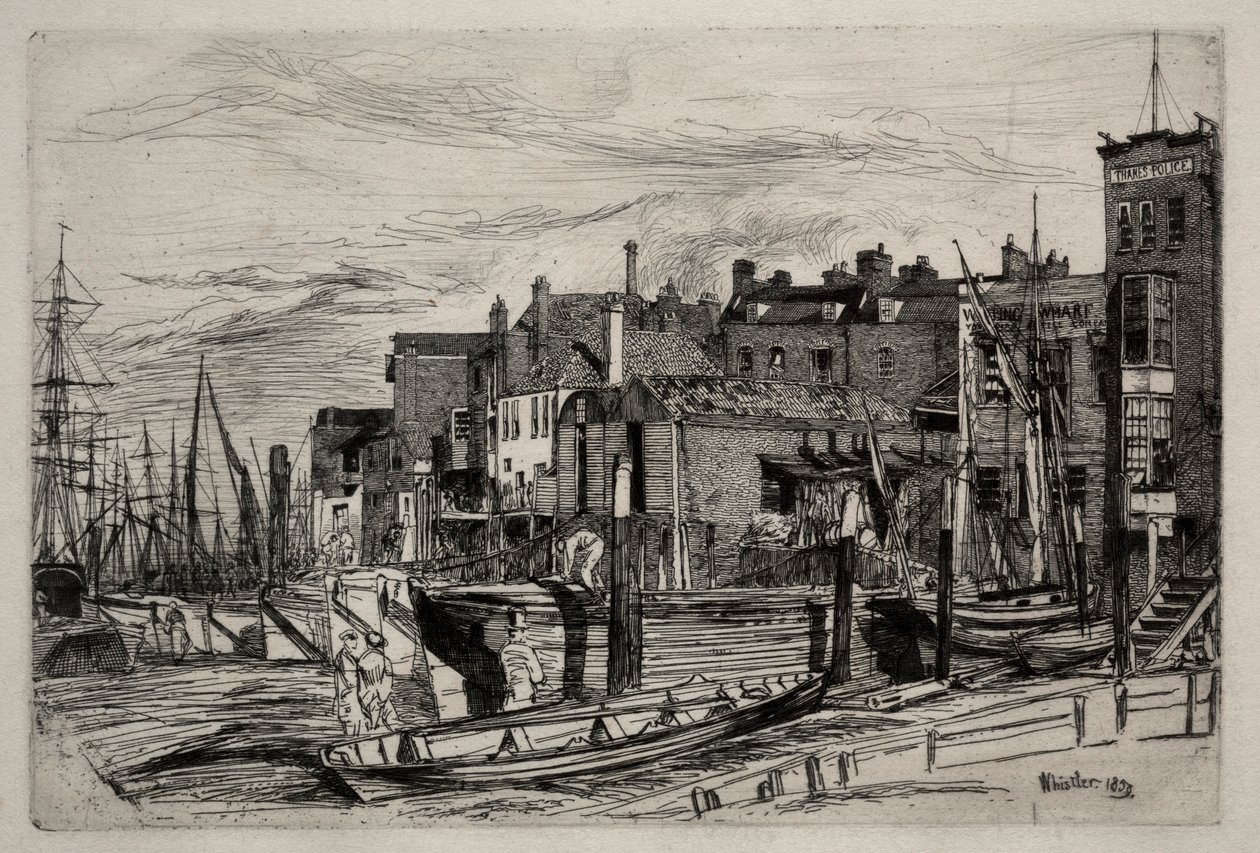 Police de la Tamise, 1859 - James Abbott McNeill Whistler
