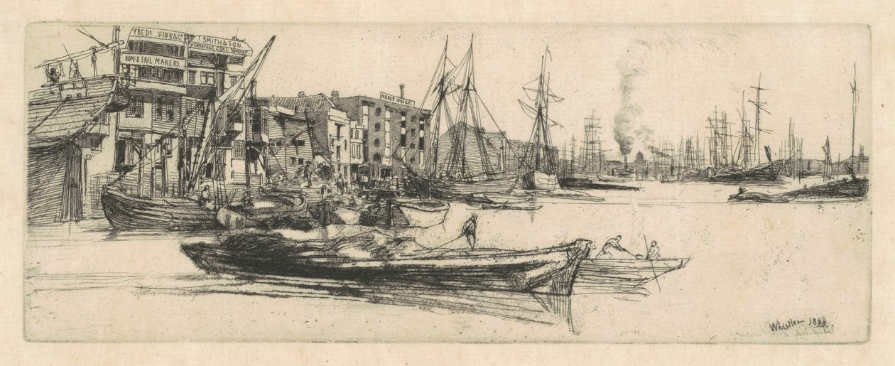 Entrepôts de la Tamise - James Abbott McNeill Whistler