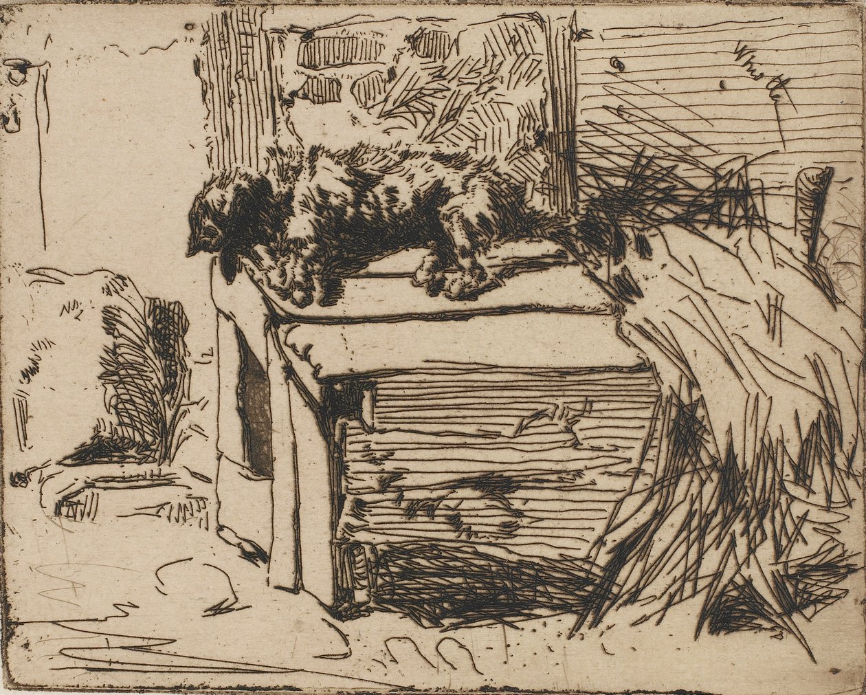 Le chien sur le chenil - James Abbott McNeill Whistler