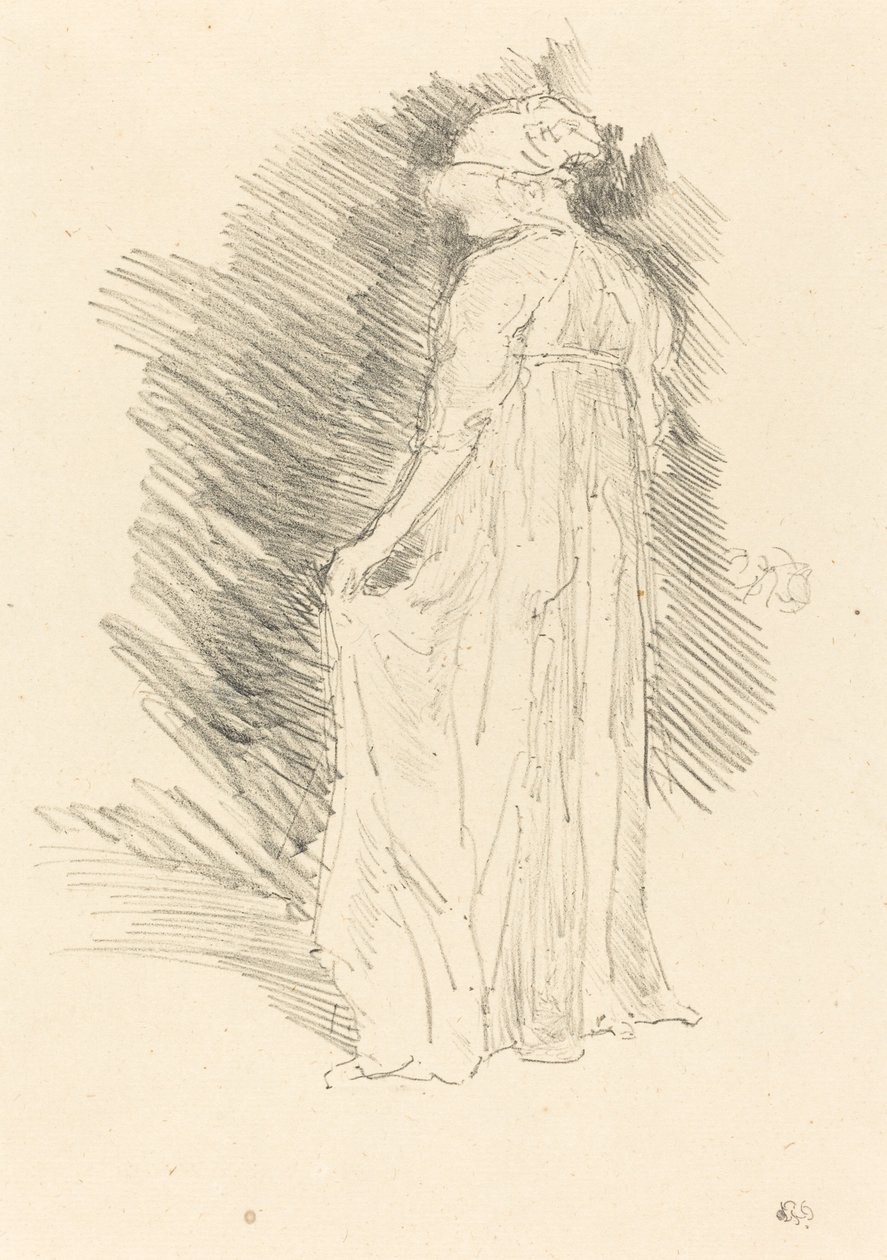 La figure drapée, vue de dos, 1893 - James Abbott McNeill Whistler