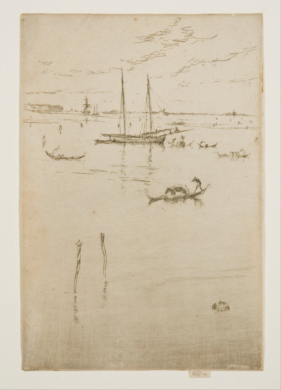 La Petite Lagune, des Douze Eaux-fortes, également connue sous le nom de Premier ensemble de Venise - James Abbott McNeill Whistler