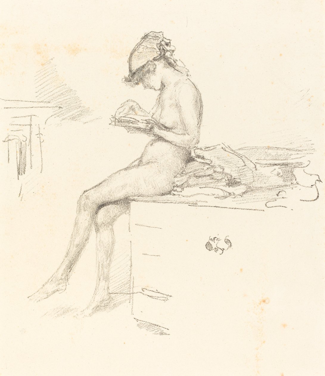 Le Petit Modèle Nu, Lisant - James Abbott McNeill Whistler