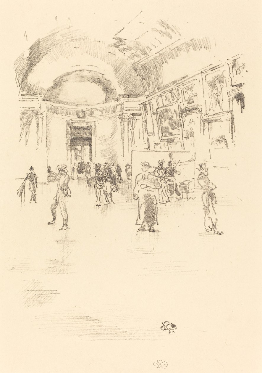 La Grande Galerie, Louvre, 1894 - James Abbott McNeill Whistler