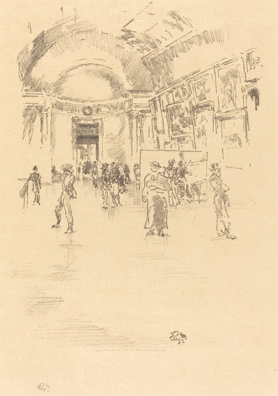 La Grande Galerie, Louvre - James Abbott McNeill Whistler
