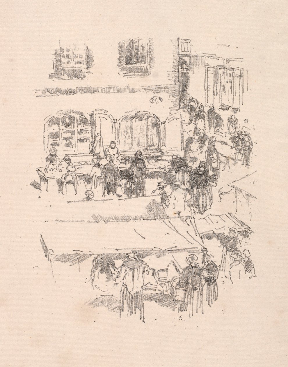 La Place du Marché, Vitré, 1893 - James Abbott McNeill Whistler