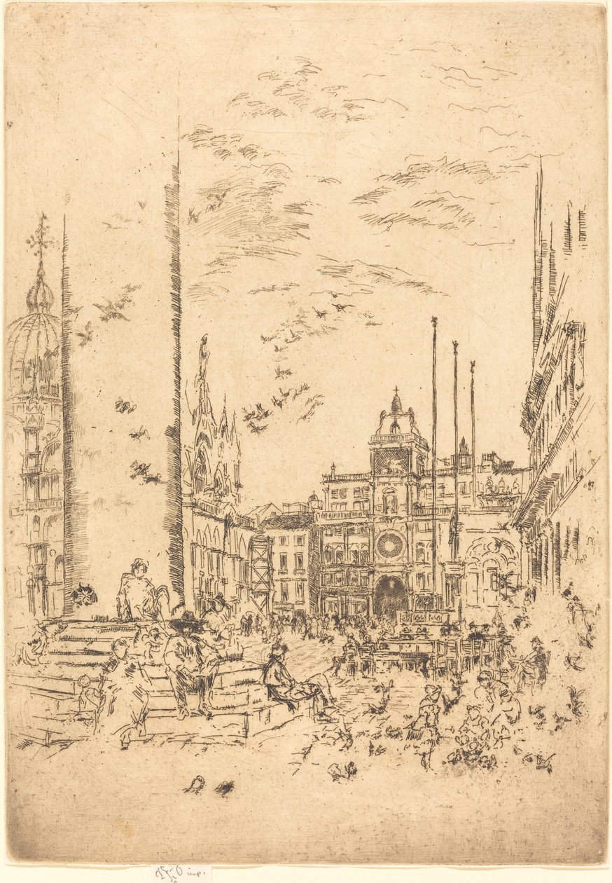 La Piazzetta, 1880 - James Abbott McNeill Whistler