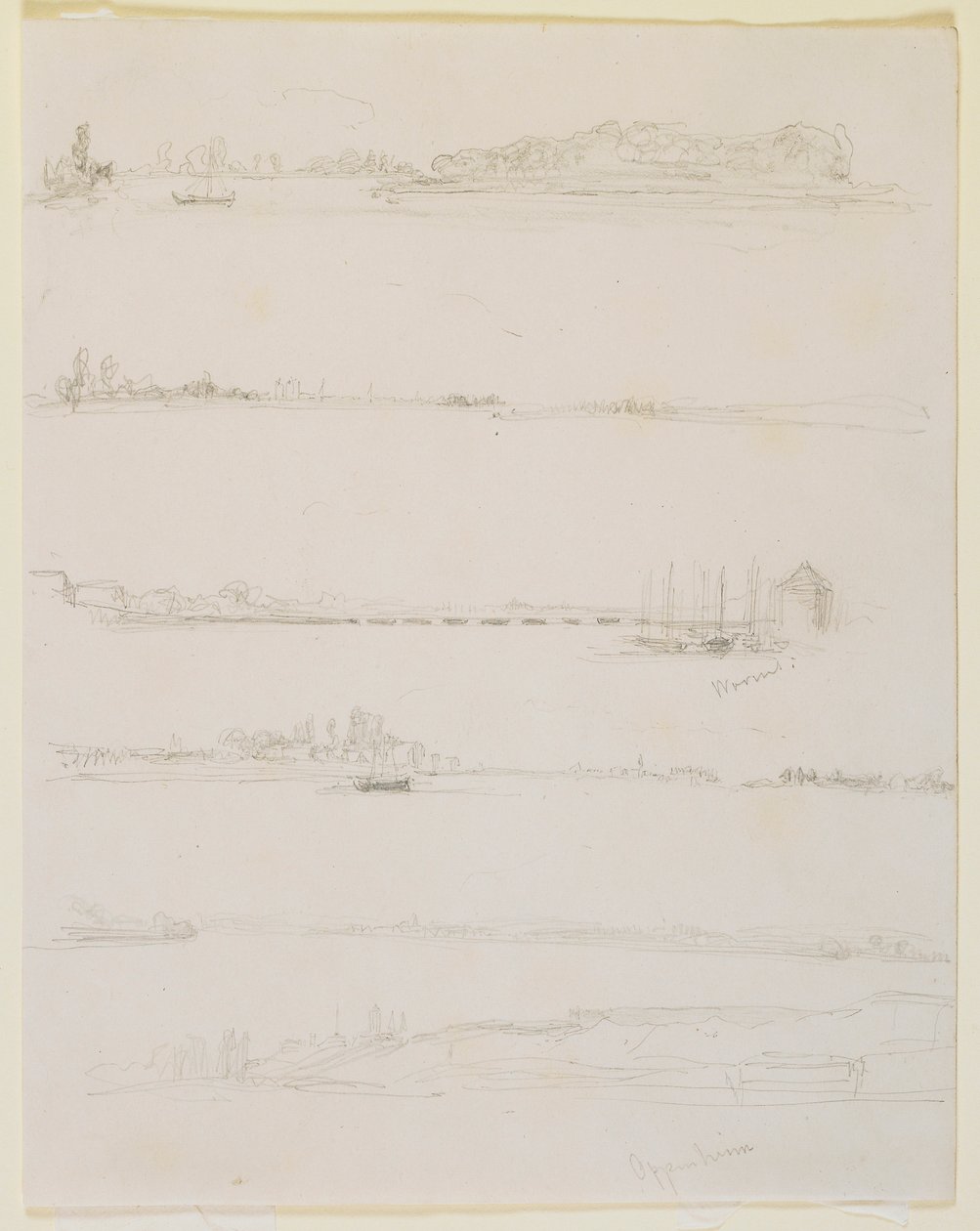 Le Rhin, près de Worms et Oppeheim, 1858 - James Abbott McNeill Whistler